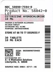 Cetirizine 포장