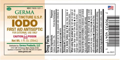 Iodine Tincture (IODO)First Aid Antiseptic 포장