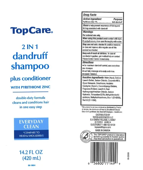 TopCare2 in 1 Dandruff Everyday Clean packaging