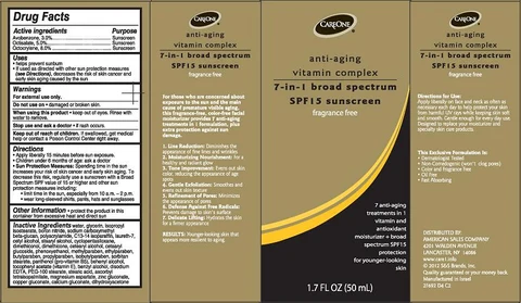 Anti-Aging Vitamin Complex 7-in-1 Broad Spectrum SPF15 Sunscreen 포장