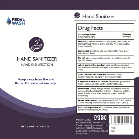 Hand SANITIZER packaging