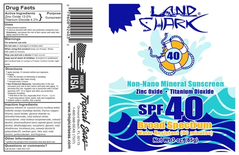 Land Shark SPF 40 packaging