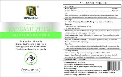 Hand Sanitizer Gel packaging