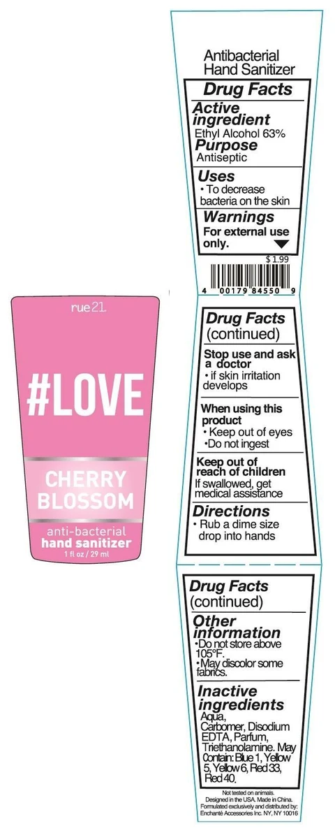 RUE 21 Love Cherry Blossom Anti Bacterial Hand Sanitizer 포장