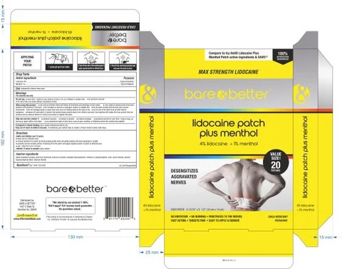 Lidocaine with Menthol PatchPain Releif packaging
