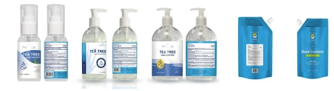Tea Tree Hand Sanitizer packaging