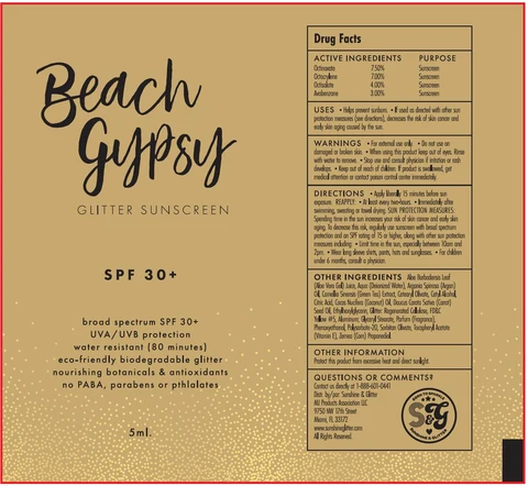 BEACH GYPSY Glitter Sunscreen SPF 30 포장