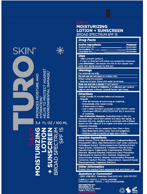 TuroSkin Daily Moisturizing Sunscreen broadspectrum spf15 포장