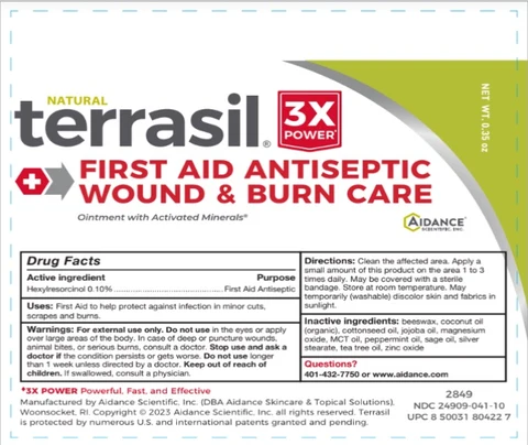 terrasil First Aid Antiseptic Wound and Burn Care 포장