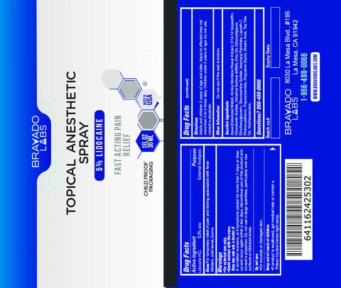 Bravado Labs Numbing packaging