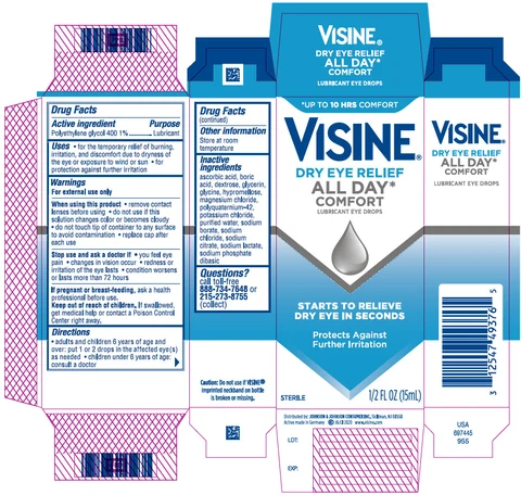 Visine Dry Eye Relief 포장