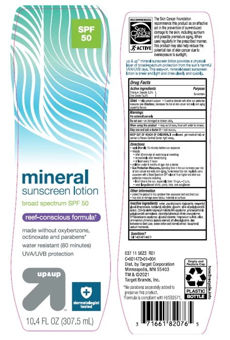 Target Up and Up SPF 50 Mineral Sunscreen packaging