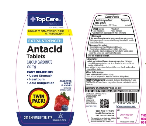 Topcare Antacid Calcium Extra Strength packaging