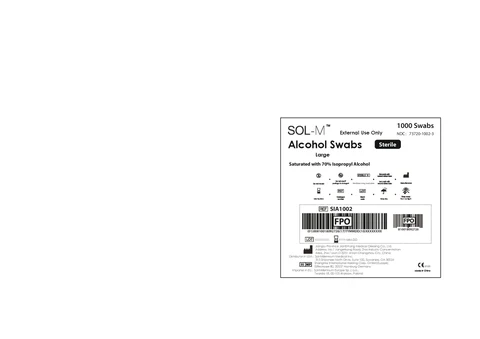 Sol-M Alcohol Swabs Large Sterile 포장
