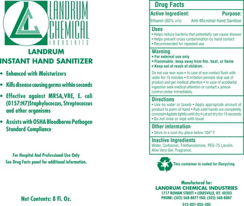 LANDRUM INSTANT HAND SANITIZER packaging