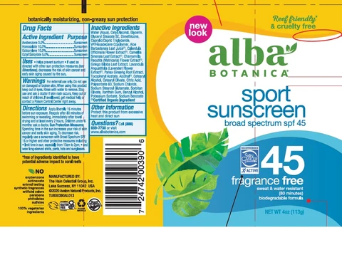 AL0039006 Alba Sport Sunscreen Fragrance Free SPF45 포장