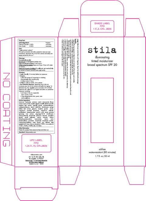 Stila illuminating tinted moisturizer broad spectrum SPF 20 (All Shades) packaging