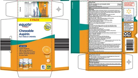 equate aspirin packaging
