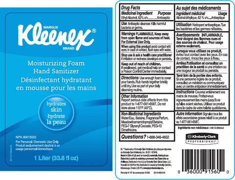 Kleenex Moisturizing Hand Sanitizer, Hydrates Skin packaging