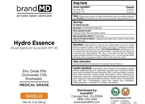 Hydro Essence Broad Spectrum Sunscreen SPF 40 포장