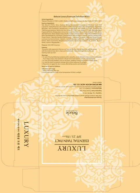 Belucie Luxury Essential Twin Pact NO23SPF25 PA PLUS PLUS 포장