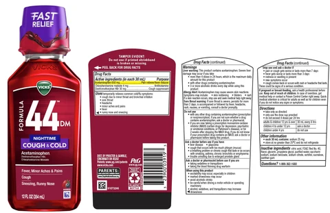 VICKS FORMULA 44DMNIGHTTIME COUGH and COLD 포장