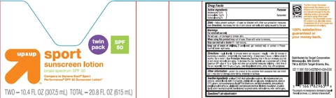 Target Up and Up Reef Conscious Formula SPF 50 Sport Sunscreen packaging