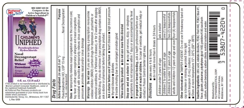 Childrens Uniphed Nasal Decongestant packaging