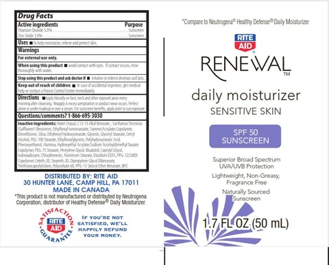 RENEWAL DAILY MOISTURIZER SENSITIVE SKIN 포장
