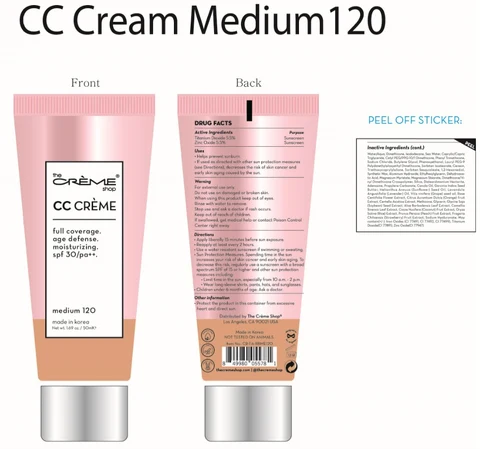 CC Cream Medium120 packaging