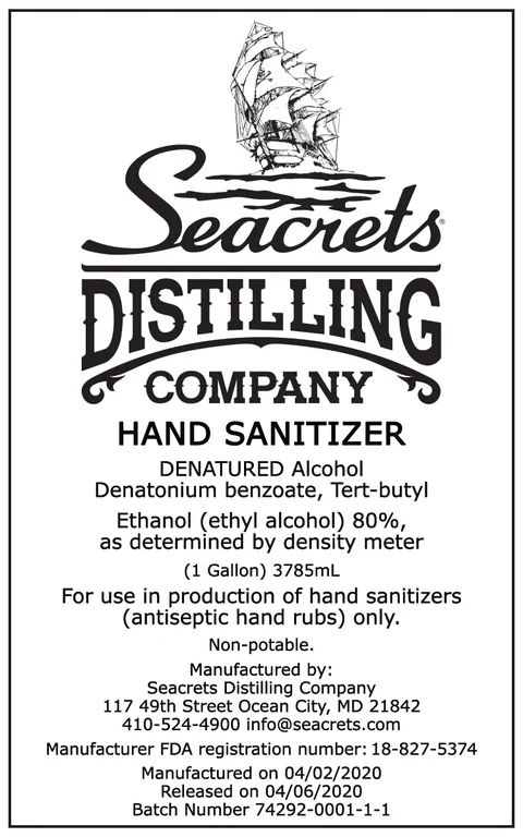 Seacrets Hand Sanitizer 포장