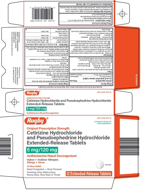 Rugby Cetirizine Hydrochloride and Pseudoephedrine Hydrochloride 포장