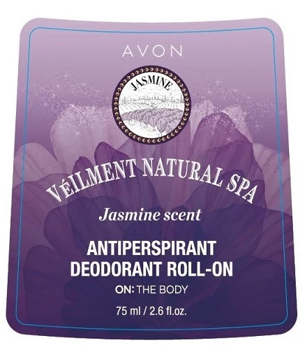 AVON Veilment Natural Spa JasmineAnti-Perspirant Roll-On Deodorant 포장