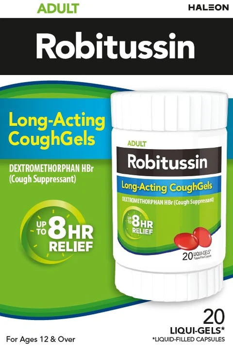 ROBITUSSIN LONG-ACTING COUGHGELS 포장