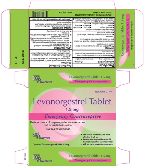 Levonorgestrel packaging