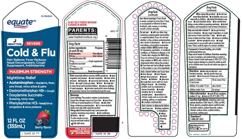 equate nighttime cold and flu packaging