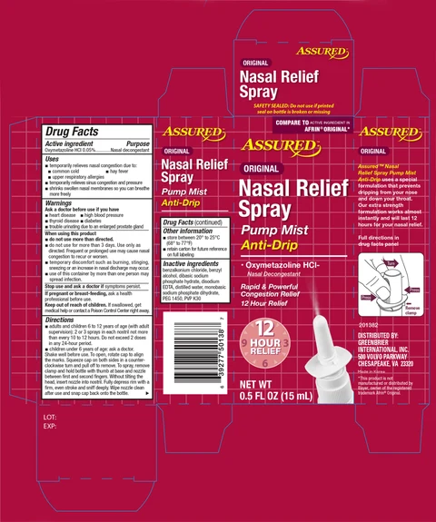 Assured Nasal Relief 포장