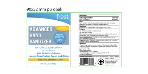 Hand Sanitizer packaging