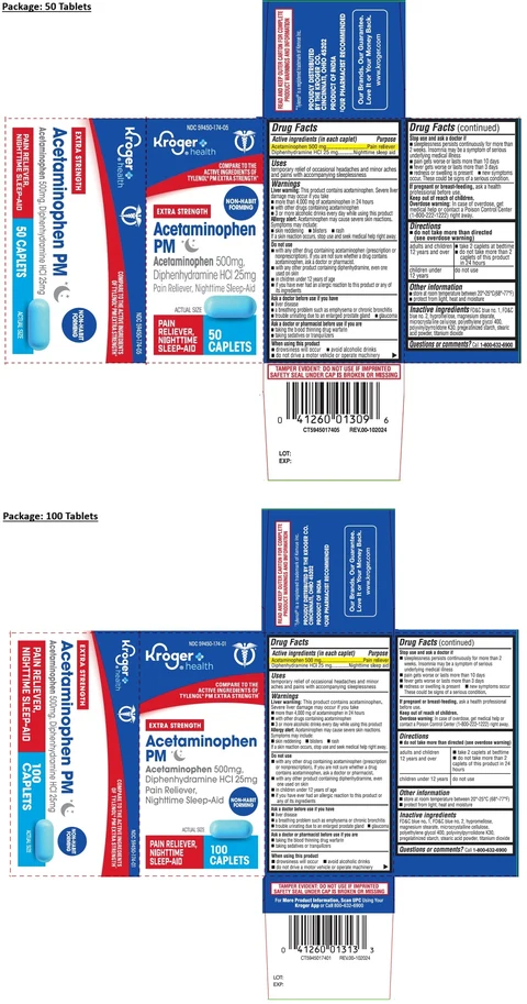 Kroger EXTRA STRENGTH Acetaminophen PM Caplet 포장