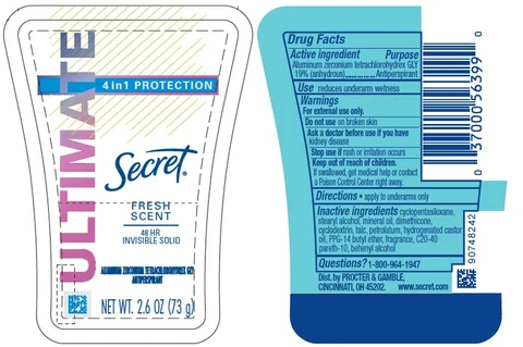 Secret Ultimate Fresh Scent Invisible 포장