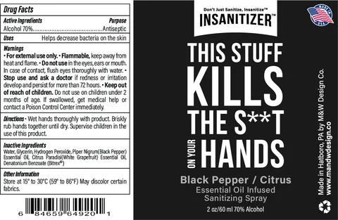 INSANITIZER THIS STUFF KILLS THE ON YOUR HANDS 포장