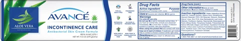AVANCE ALOE INCONTINENCE CARE 포장