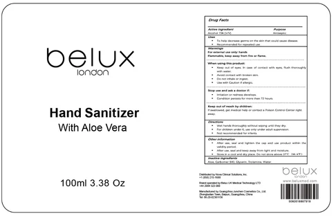 Belux London Hand Sanitizer with Aloe Vera 포장