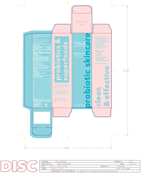 TULA breakout star oil-free acne moisturizer 포장