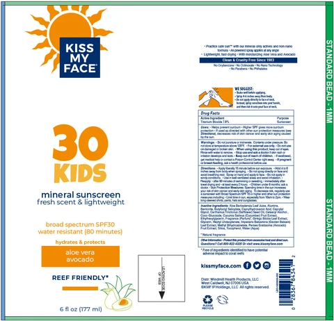 Kiss My Face Kids 30 Mineral Sunscreen 포장