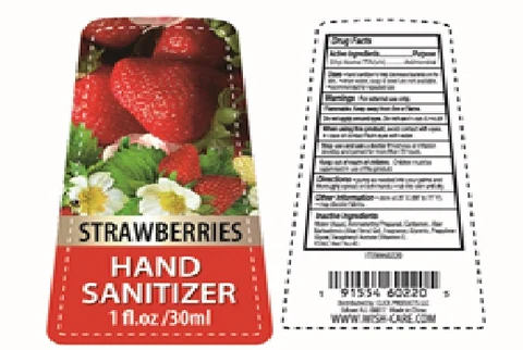 Strawberries Hand Sanitizer packaging