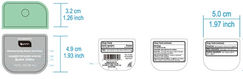 B-Pure Moisturizing Hand Sanitizer Sugar Pistachio Scented 포장