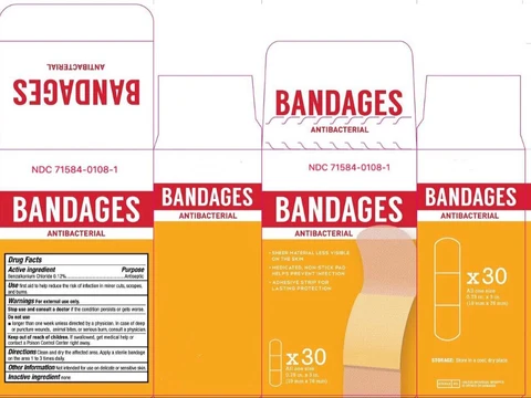 ANTIBACTERIAL BANDAGES 포장