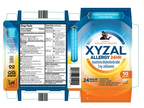 Xyzal Allergy 24HR packaging