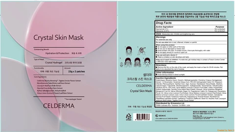 CELDERMA Crystal Skin Mask 포장